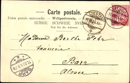 Ak Liestal Kanton Basel Land Schweiz, Bad Schauenburg