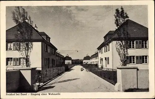 Ak Freidorf Muttenz Kt. Basel Land Schweiz, Eingang einer Wohnzeile