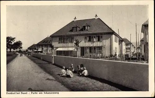 Ak Freidorf Muttenz Kt. Basel Land Schweiz, Partie am Schanzenweg