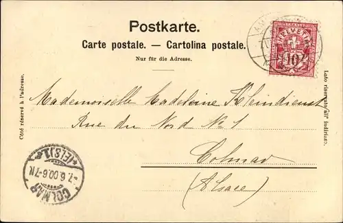 Ak Luzern Stadt Schweiz, Hotel Monopol