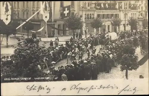 Foto Ak Luzern Stadt Schweiz, Eidgenössisches Schützenfest