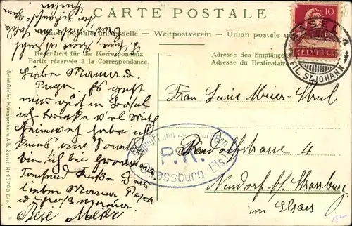 Präge Passepartout Ak Bâle Basel Stadt Schweiz, Neue Rheinbrücke, Landesflagge