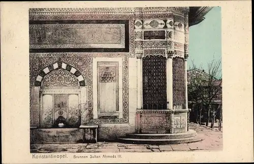 Ak Konstantinopel Istanbul Türkei, Brunnen Sultan Ahmeds III