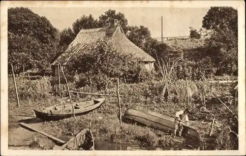 Ak Gothmund St. Gertrud Lübeck, Fischerhaus, Boote