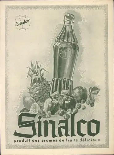 Künstler Ak Sinalco, produit des aromes de fruits délicieux, Limonade, Reklame