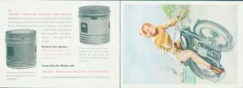 Klapp Ak Veedol Premium Spezial Zweitaktöl, Reklame, Motorrad, Hamburg Amerikanische Mineralöl GmbH