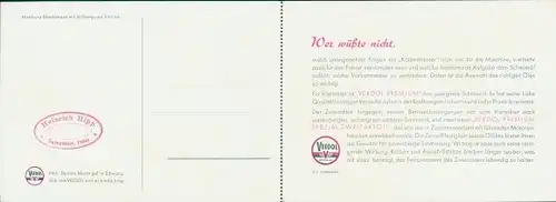 Klapp Ak Veedol Premium Spezial Zweitaktöl, Reklame, Motorrad, Hamburg Amerikanische Mineralöl GmbH