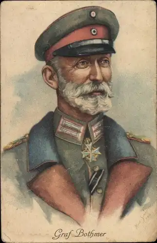 Künstler Ak Schneider, Rud., Graf Bothmer, Portrait, Zigaretten Jasmatzi, Reklame
