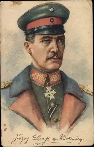 Künstler Ak Schneider, Rud., Albrecht Herzog von Württemberg, Reklame, Zigaretten Jasmatzi