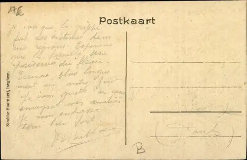 Ak Izegem Westflandern, De Statie, Bahnhof