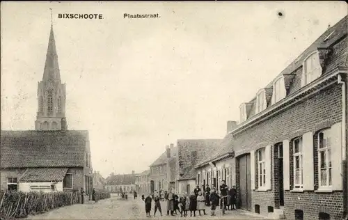 Ak Bixschoote Langemark Poelkapelle Westflandern, Plaatstraat