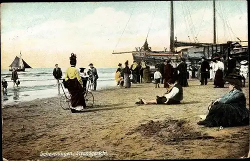 Ak Scheveningen Den Haag Südholland, Strandgezicht