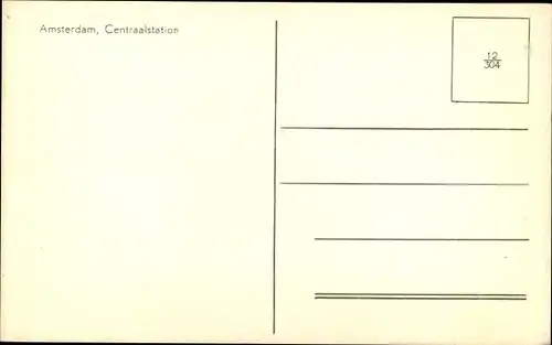 Ak Amsterdam Nordholland Niederlande, Centraalstation