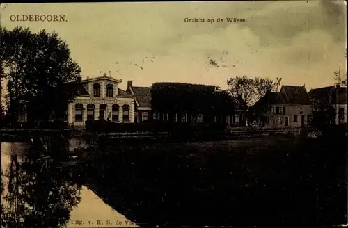 Ak Oldeboorn Friesland Niederlande, Gezicht op de Wäeze