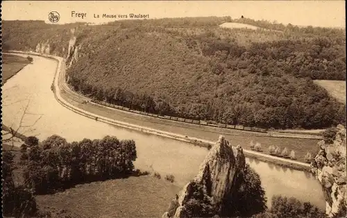 Ak Freyr Hastière Wallonien Namur, La Meuse vers Waulsort
