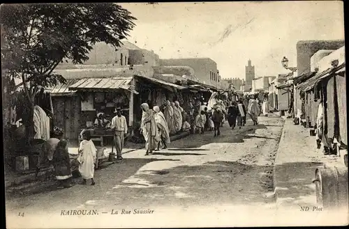 Ak Kairouan Tunesien, La Rue Saussier