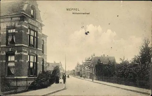 Ak Meppel Drenthe Niederlande, Wilhelminastraat