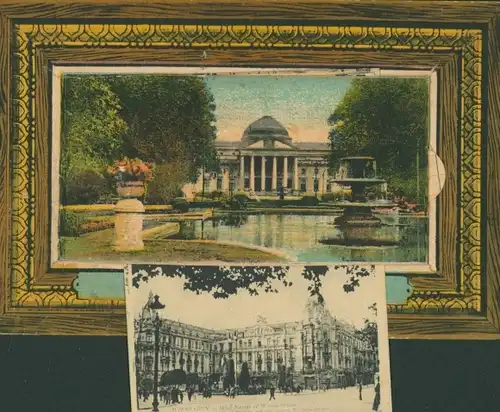 Leporello Ak Wiesbaden in Hessen, Kurhaus, Hotel Nassau