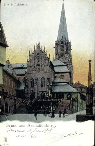 Ak Aschaffenburg in Unterfranken, Stiftskirche