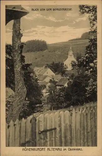Ak Altenau Clausthal Zellerfeld im Oberharz, Ort von der Bergstraße aus