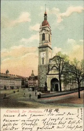 Ak Lutherstadt Eisenach in Thüringen, Marktplatz
