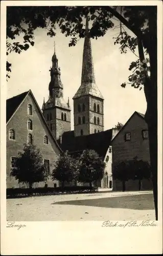 Ak Lemgo in Nordrhein Westfalen, Blick auf St. Nicolai