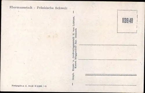 Ak Ebermannstadt in Oberfranken, Panorama