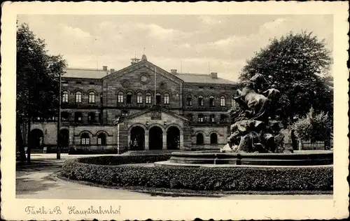 Ak Fürth in Mittelfranken Bayern, Hauptbahnhof