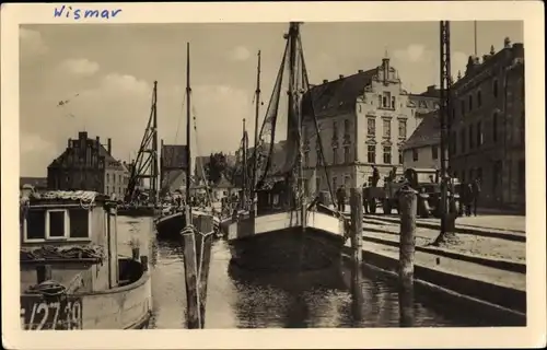 Ak Hansestadt Wismar, Hafen