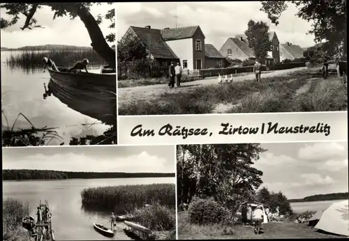 Ak Zirtow Wesenberg in Mecklenburg, Am Rätzsee, Zeltplatz