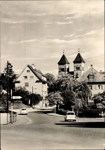 Ak Bad Klosterlausnitz in Thüringen, August Bebel Straße, Kirche