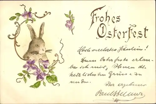 Ak Glückwunsch Ostern, Osterhase