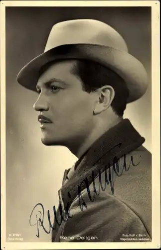 Ak Schauspieler Rene Deltgen, Portrait mit Hut, Ross Verlag A 3106/1