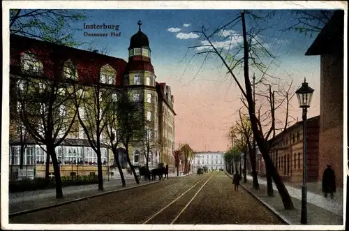 Ak Tschernjachowsk Insterburg Ostpreußen, Dessauer Hof, Gleise