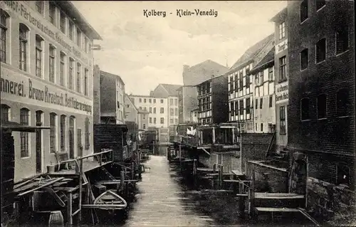Ak Kołobrzeg Kolberg Pommern, Klein-Venedig