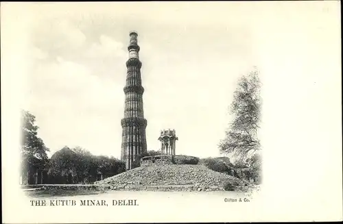 Ak Delhi Indien, The Kutub Minar, Qutb Minar