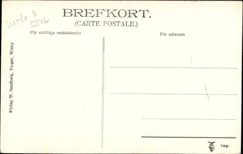 Ak Visby Wisby Schweden, Parti af Södra Ringmuren