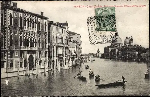 Ak Venezia Venedig Veneto, Canal Grande, Palazzo Cavalli, Chiesa Santa Maria della Salute