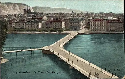 Ak Genève Genf Schweiz, Le Pont des Bergues