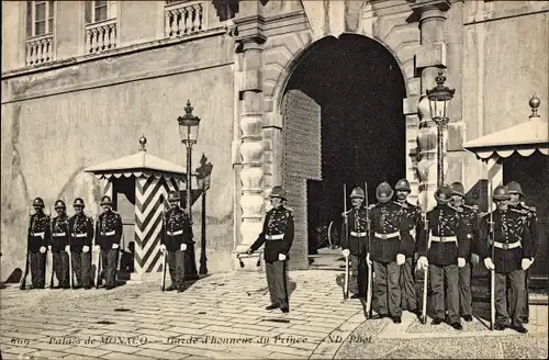 Ak Monaco, Palais du Prince, Garde d'Honneur, Wachen