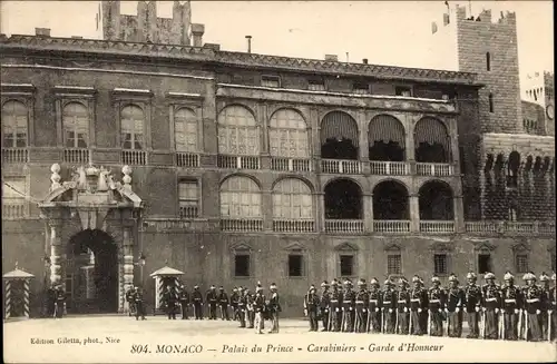 Ak Monaco, Palais du Prince, Garde d'Honneur, Wachen