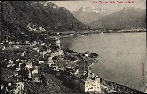 Ak Territet Montreux Kt. Waadt, et la Dent du Midi