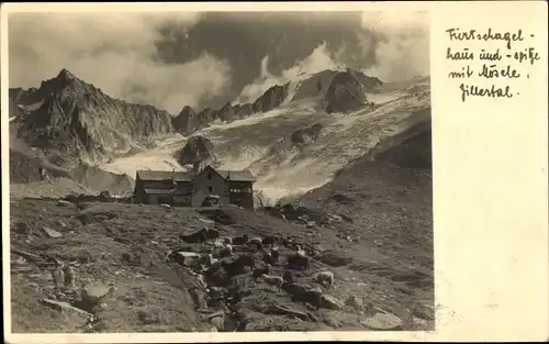 Ak Ginzling in Tirol, Furtschagelhaus und -spitze mit Mösele, Zillertal