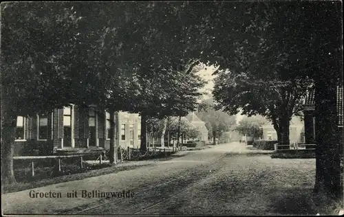 Ak Bellingwolde Groningen, Straßenpartie