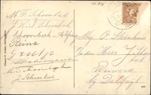 Ak Bellingwolde Groningen, Straßenpartie