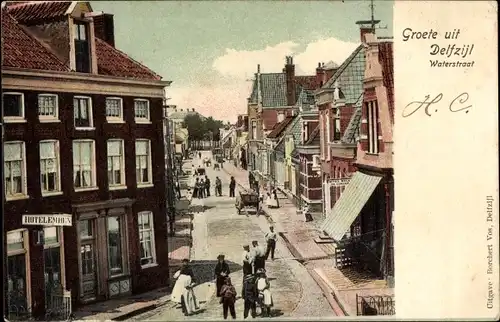 Ak Delfzijl Groningen, Waterstraat, Hotel