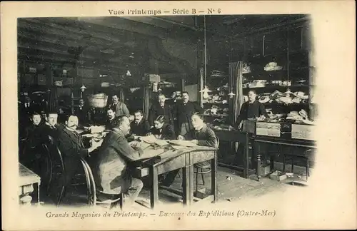 Ak Paris VIII, Grands Magasins du Printemps, Boulevard Haussmann, Interieur