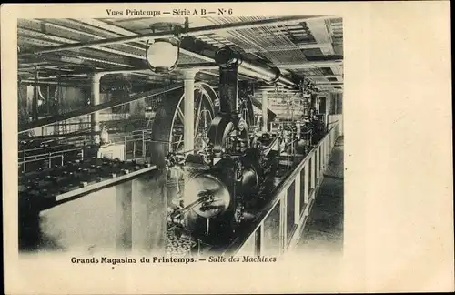 Ak Paris VIII, Grands Magasins du Printemps, Salle des Machines