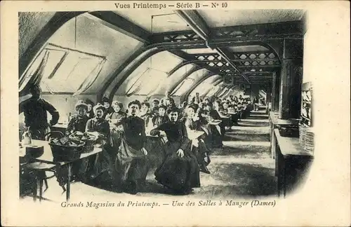 Ak Paris VIII, Grands Magasins du Printemps, Salle a Manger