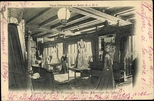 Ak Paris VIII, Grands Magasins du Printemps, Salons d'Essayage des Robes